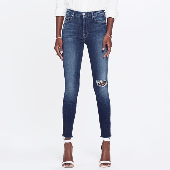 MOTHER Denim The Looker Ankle Fray- Wash Girl Crush - Picture 1 of 2